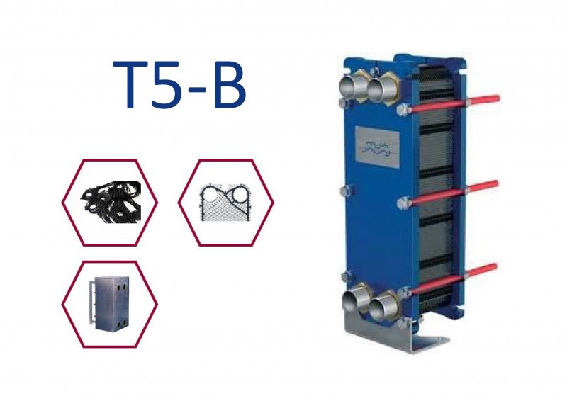 T5-B - Náhradní díly skládaného výměníku
